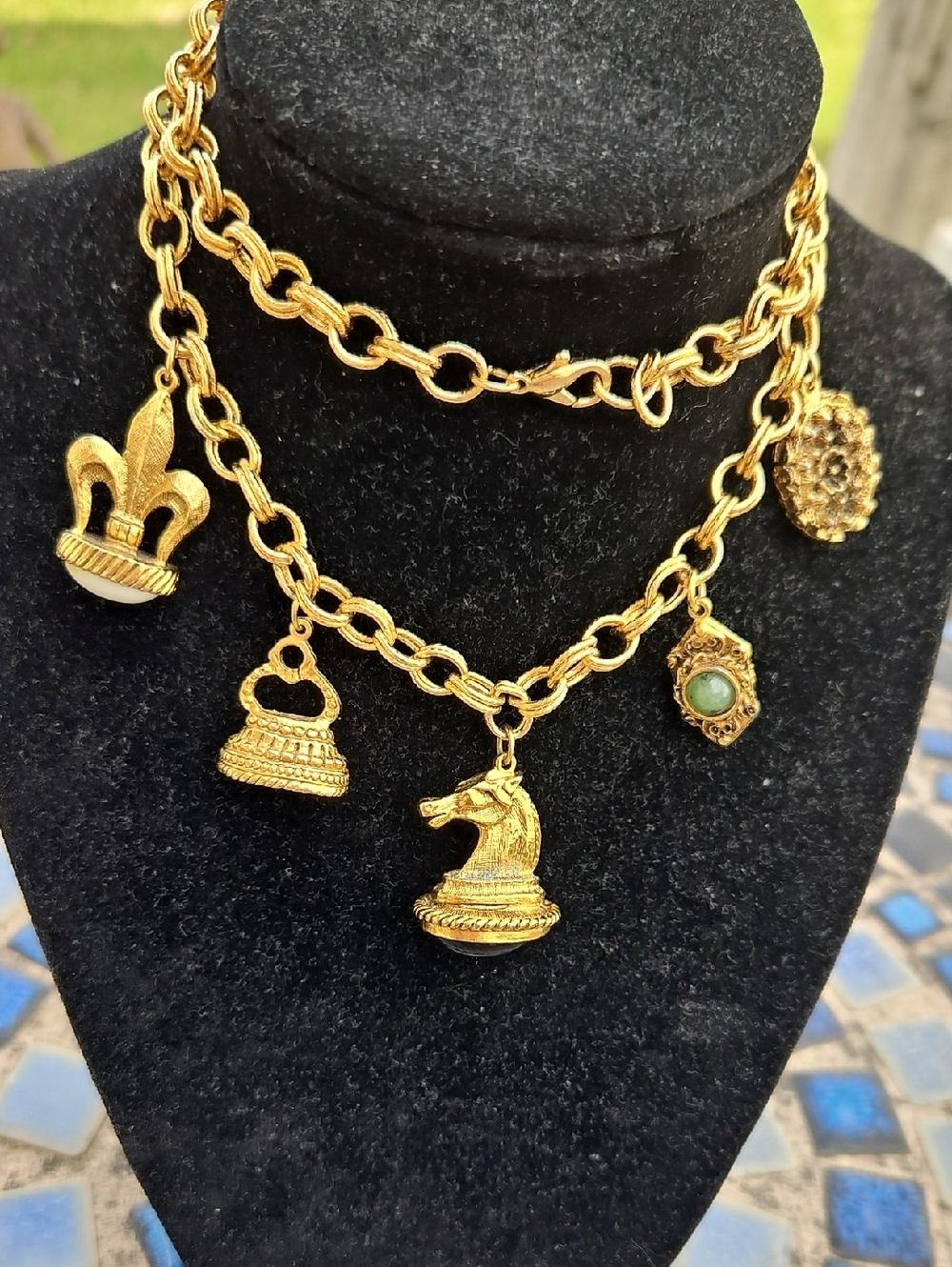 Goldtone Charm Necklace